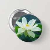 große weiße Lilie Button (Vorne & Hinten)