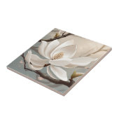 Große weiße Magnolische Blume Fliese (Seite)