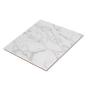 Große, weiße Marmorfliesen mit grauen Marmorlinien Fliese (Seite)