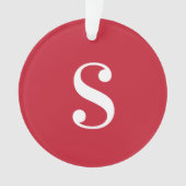 Große weiße Monogramme in Rot Ornament (Vorderseite)