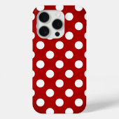 Große weiße Polka Punkte auf lieblich Red Case-Mate iPhone Hülle (Rückseite)