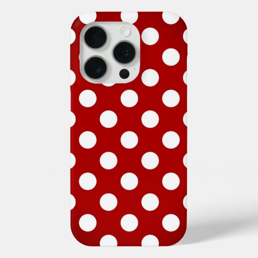 Große weiße Polka Punkte auf lieblich Red Case-Mate iPhone Hülle (Rückseite)