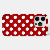 Große weiße Polka Punkte auf lieblich Red Case-Mate iPhone Hülle (Rückseite (Horizontal))
