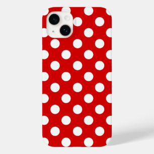 Große weiße Polka Punkte auf schönen roten Punkten Case-Mate iPhone 14 Plus Hülle