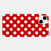 Große weiße Polka Punkte auf schönen roten Punkten Case-Mate iPhone Hülle (Rückseite (Horizontal))