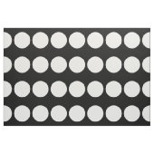 Große weiße Polka-Punkte auf schwarzen geometrisch Stoff (Yard (91,4 cm))