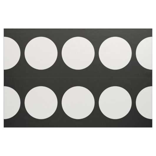 Große weiße Polka-Punkte auf schwarzen geometrisch Stoff (Fat Quarter (45,7 x 55,9 cm))
