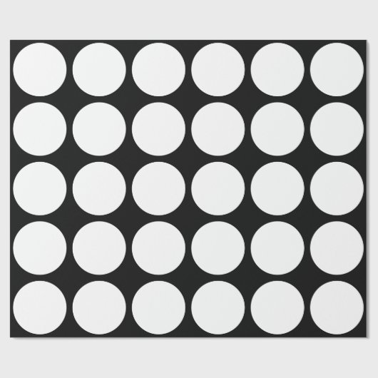 Große weiße Punkte Geschenkpapier (Flach)