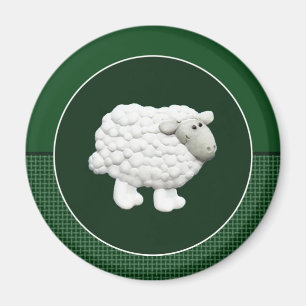 Große weiße Schafe Magnet