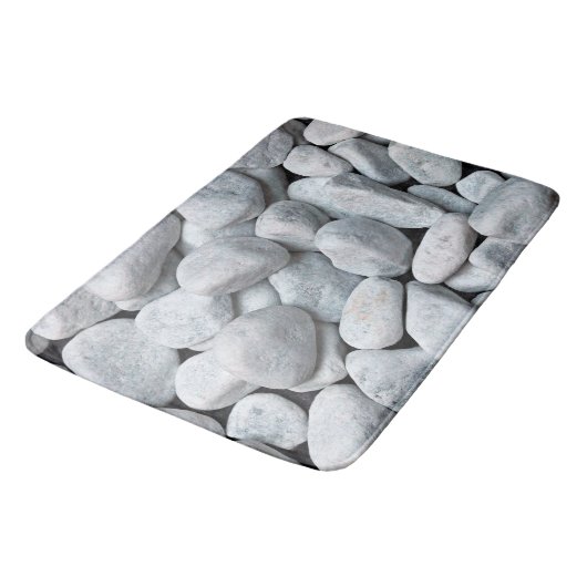 Große weiße Steine Badematte (Schrägansicht)