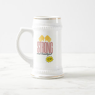 Große Weiße Tasse - "Stark und Schön"