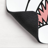 große weiße Übertreibung Mousepad (Ecke)