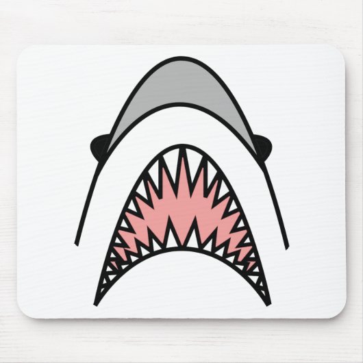 große weiße Übertreibung Mousepad (Vorne)