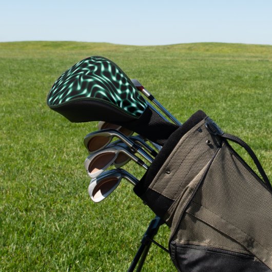 Große, weiße, zyanfarbene oder grüne Merkmale mit  Golf Headcover (In SItu)