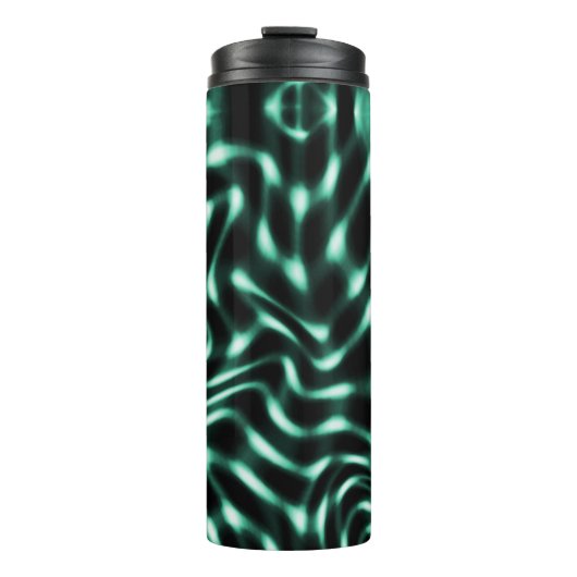 Große, weiße, zyanfarbene oder grüne Merkmale mit Thermosbecher (Vorderseite)