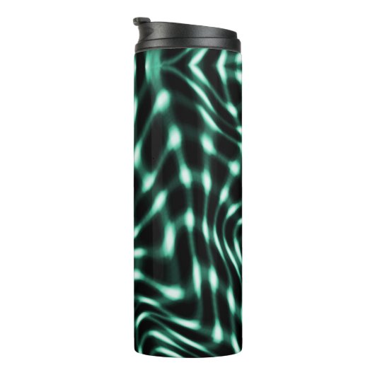 Große, weiße, zyanfarbene oder grüne Merkmale mit Thermosbecher (Nach rechts gedreht)