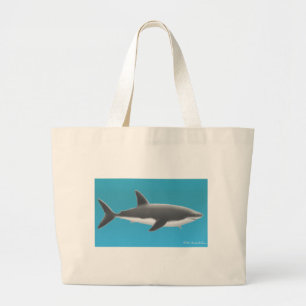 Große weißer Haifisch-Taschen-Tasche Jumbo Stoffbeutel
