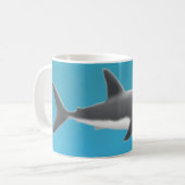 Große weißer Haifisch-Tasse Kaffeetasse (Vorderseite Links)