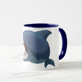 Große weißer Haifisch-Tasse Tasse (VorderseiteRechts)