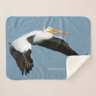 Große weißer Pelikan sherpa Decke Sherpadecke