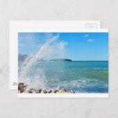 Große Welle am blauen Meer Postkarte (Vorne/Hinten)