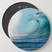 Große Welle des Pazifischen Ozeans, die Knopf Button (Vorne & Hinten)