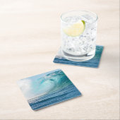 Große Welle des pazifischen Ozeans, die Rechteckiger Pappuntersetzer (Vor Ort)