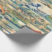 Große Welle Hokusai der Fujisan Japaner-Drucke Geschenkpapier (Ecke)