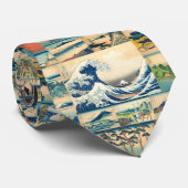 Große Welle Hokusai der Fujisan Japaner-Drucke Krawatte (Gerollt)