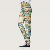 Große Welle Hokusai der Fujisan Japaner-Drucke Leggings (Links)