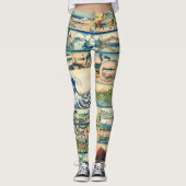 Große Welle Hokusai der Fujisan Japaner-Drucke Leggings (Vorderseite)