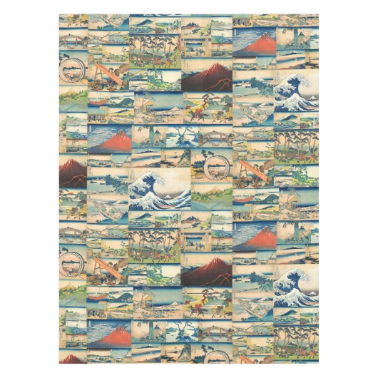 Große Welle Hokusai der Fujisan Japaner-Drucke Tischdecke (Vorderseite)