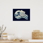 Große Welle, Hokusai trifft Fibonacci in meinem Ko Poster (Küche)