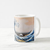 Große Welle, Hokusai, Ukiyo-e Kaffeetasse (VorderseiteRechts)