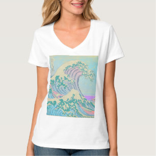 Große Welle Pastell T-Shirt