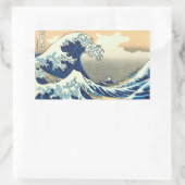 Große Welle Rechteckiger Aufkleber (Tasche)