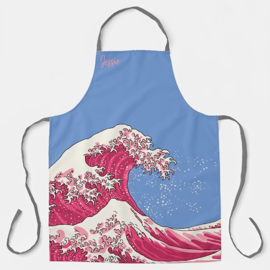 Große Welle - Rosa Schürze (Vorderseite)