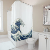 Große Welle - traditionelles Blau Duschvorhang (Beispiel)
