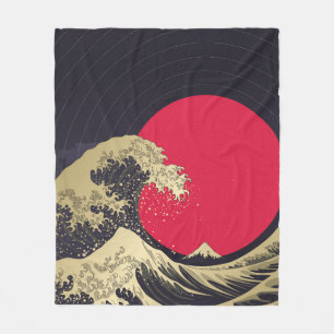 "Große Welle von Kanagawa". Hokusai, japanische We Fleecedecke