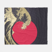 "Große Welle von Kanagawa". Hokusai, japanische We Fleecedecke (Vorderseite (Horizontal))