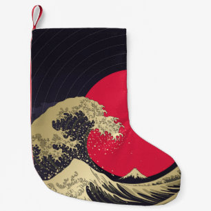 "Große Welle von Kanagawa". Hokusai, japanische We Kleiner Weihnachtsstrumpf