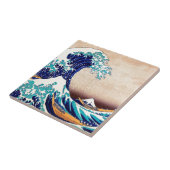 Große Welle von Kanagawa Vintage japanische Druckk Fliese (Seite)
