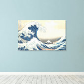 Große Welle von Kanagawa von Hokusai um 1831 Leinwanddruck (Insitu (Holzboden))