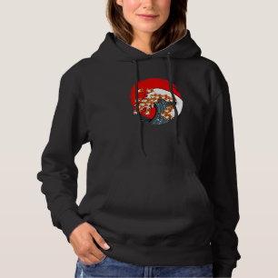 Große Welle von Shiba Inu Hund Japanisch Akita Kan Hoodie