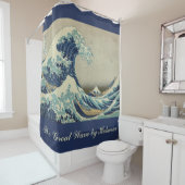 Große Welle vor der Küste Kanagawas von Hokusai Duschvorhang (Beispiel)