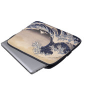 Große Welle vor der Küste Kanagawas von Hokusai Laptopschutzhülle (Vorne Knopf)