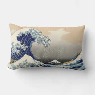 Große Welle vor Kanagawa & Berg Fuji Japan Meer Lendenkissen