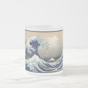 Große Welle vor Kanagawa & Berg Fuji Japanisches M Mattglastasse
