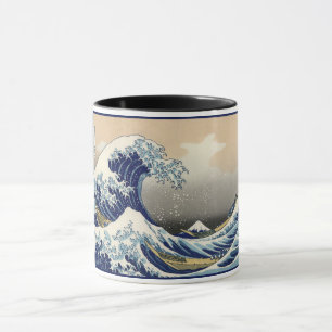 Große Welle vor Kanagawa & Berg Fuji Japanisches M Tasse