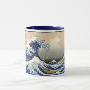 Große Welle vor Kanagawa & Berg Fuji Japanisches M Tasse